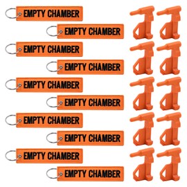 TOKCKYBL Chamber Flag, Safety Flag for Rifle, Handguns, Shotgun, Pistol, 10 Orange Chamber Flags with 10 Bright Orange Tags, Universal Compatibility Empty Chamber Indicators, Empty Chamber