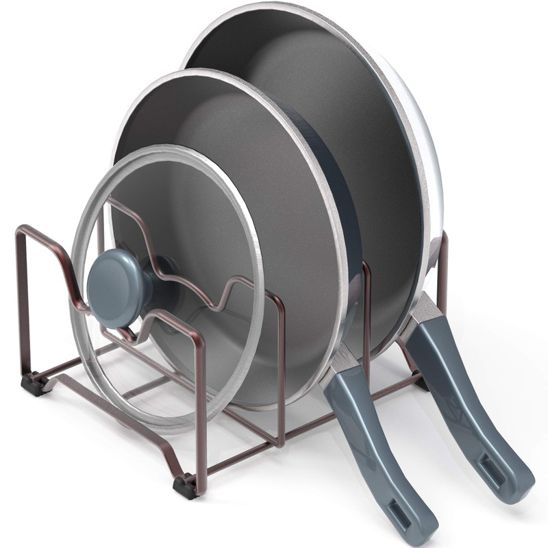 Simple Houseware Kitchen Cabinet Pantry and Bakeware Organizer Rack Holder,