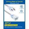 Short Clear Extension Cord 3FT, 1 Pack Single Skinny Extension