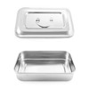 QWORK Medical Stainless Steel Instrument Tray Organizer Holder with Lid