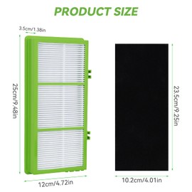 HAPF300AP Filter Compatible with Holmes AER1 HAPF300AP-U4 and Bionaire Air Filters: 3 HEPA + 9 Carbon Booster Filters (Green)