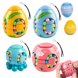 DOCOMIN Egg Octopus Fidget Toys Fidget Spinners Pack Magic Bean Cubes for Kids Adult Puzzle Cubes Spinning Top Sensory Toy Relax Therapy Stress Relief & Anti-Anxiety Decompression Toys