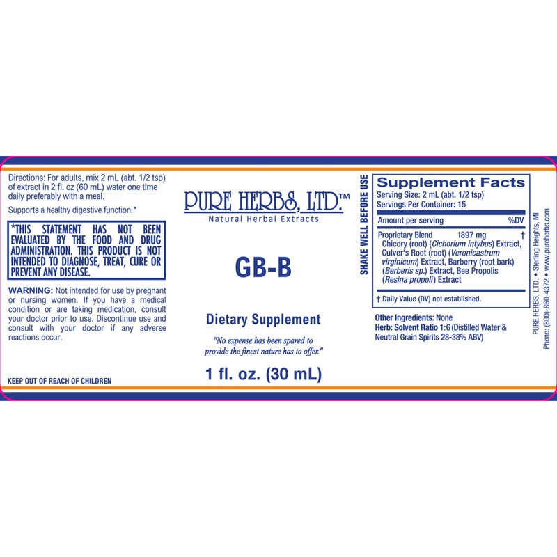 Pure Herbs: GB-B - 1 oz.