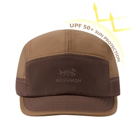 BASSDASH Ultralight UPF 50+ Soft Baseball Caps Unstructured Quick Dry Folding Hat Adjustable for Men Woman Outdoor Activities, Dark Brown/Light Brown, One Size