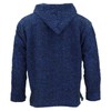 LOUDelephant Recycled Mexican Baja Jerga Hoody - Blue Fleck (XX-Large)