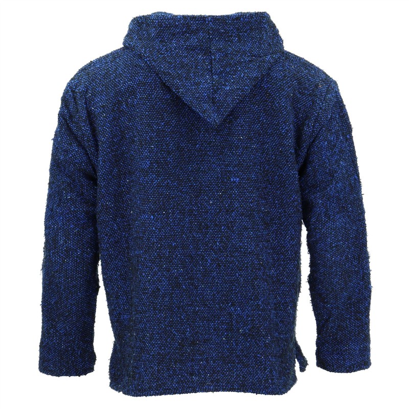 LOUDelephant Recycled Mexican Baja Jerga Hoody - Blue Fleck (XX-Large)