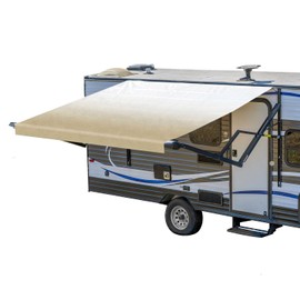 Camper Comfort RV Awning Fabric Replacement | 3 Ply Heavy Duty Weatherproof Vinyl | Universal Outdoor Canopy for Camper, Trailer, and Motorhome Awnings (20' - 19'2", Dune Fade)