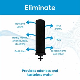 Euroguard Premium 2X Activated Ionised Carbon Filters for Gravity Water Filters Also Compatible with Berkey BB9 and Other Brand Filters