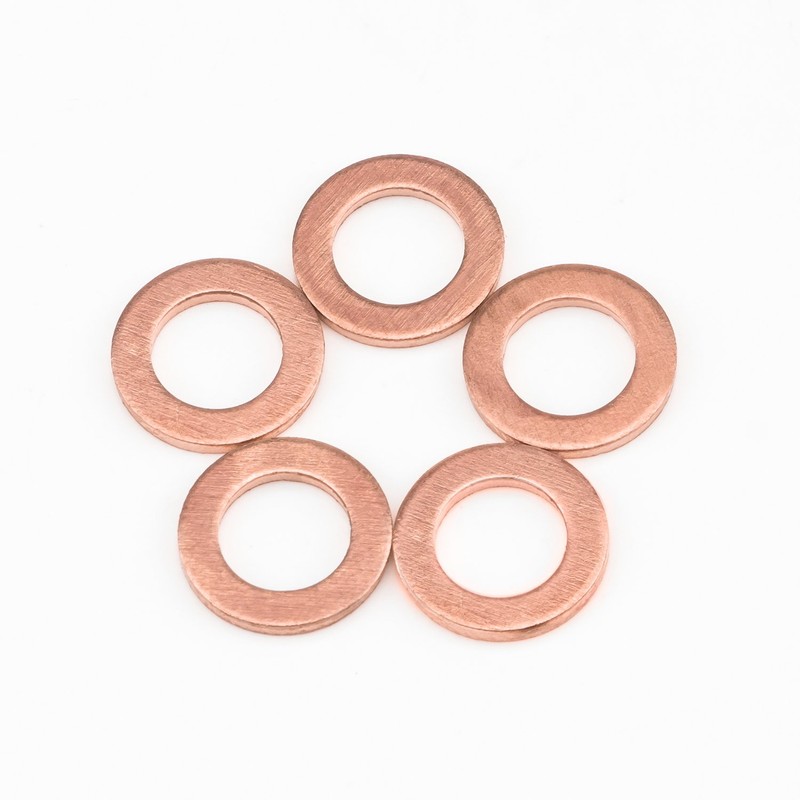 Sutemribor 150PCS 8 Sizes Copper Metric Sealing Washers Flat Washers