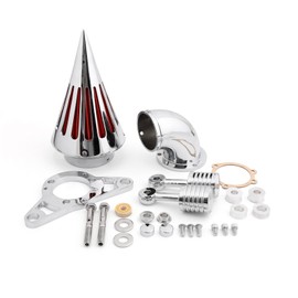 Frezon Chrome Cone Spike Air Intake Filter Kit Fit for Harley Rocker/Cross Bones Softail 2008-2009,for Softail series with EFI engine: Night Train, Fat Boy, Cross Bones 2001-2007