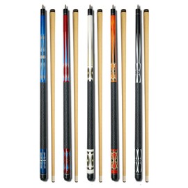 Set of 5 Pool Cues New 58" Billiard House Bar Pool Cue Sticks GJ-1~GJ-5