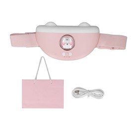 Belly Heating Pad 4 Massage Modes Women Warming Belt Electric Heat Uterus Waist Belt with 5000mAh Battery Pink