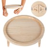 Natural Pine Wood Sofa Side Tables Waterproof Round Portable and