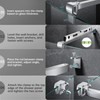 Frameless Shower Door Support Bar, Stainless Steel Wall-to-Glass Support Arm