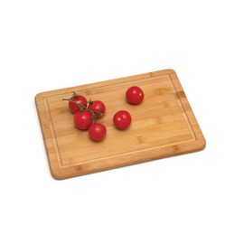 Lipper International Bamboo Wood Kitchen Cutting and Serving Board with Non-Slip Cork Backing, Medium, 13-3/4" x 9-3/4" x 5/8"
