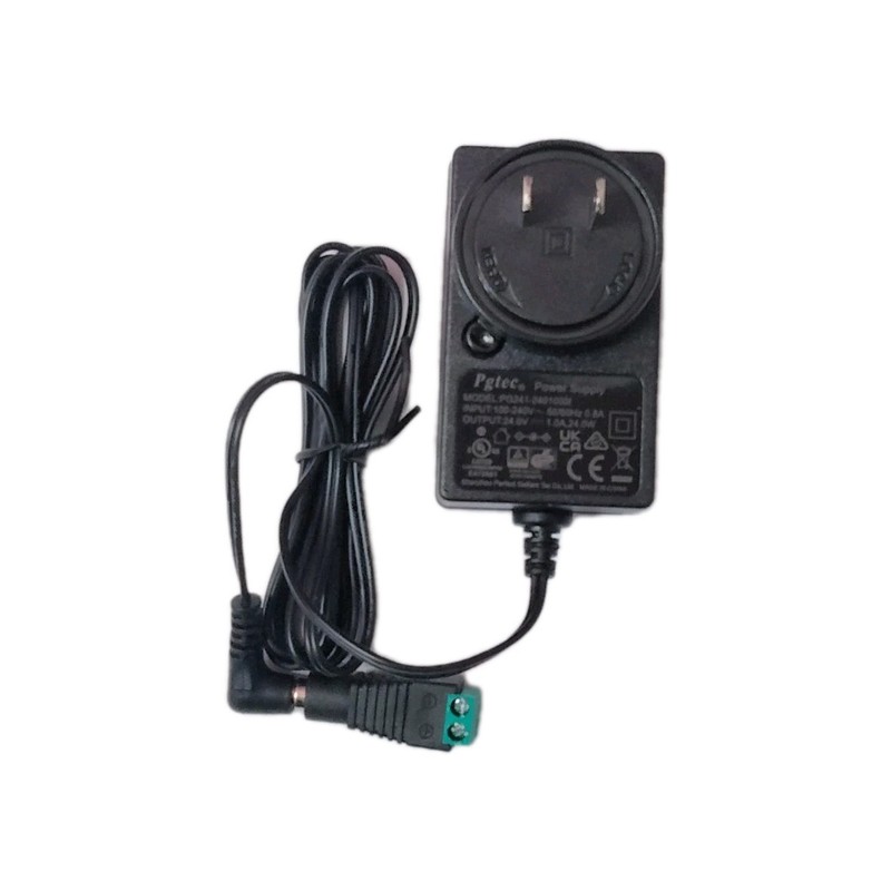 PGTEC DC 24V 1A amp AC Adapter Charger Power Supply