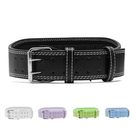 Women Weight Lifting Belt With Padding, Gym Belt 6 MM Thick and 4" Wide 100% Real Leather Lifting Belts for Ladies, Power Lifting Workout & Squats Exercise