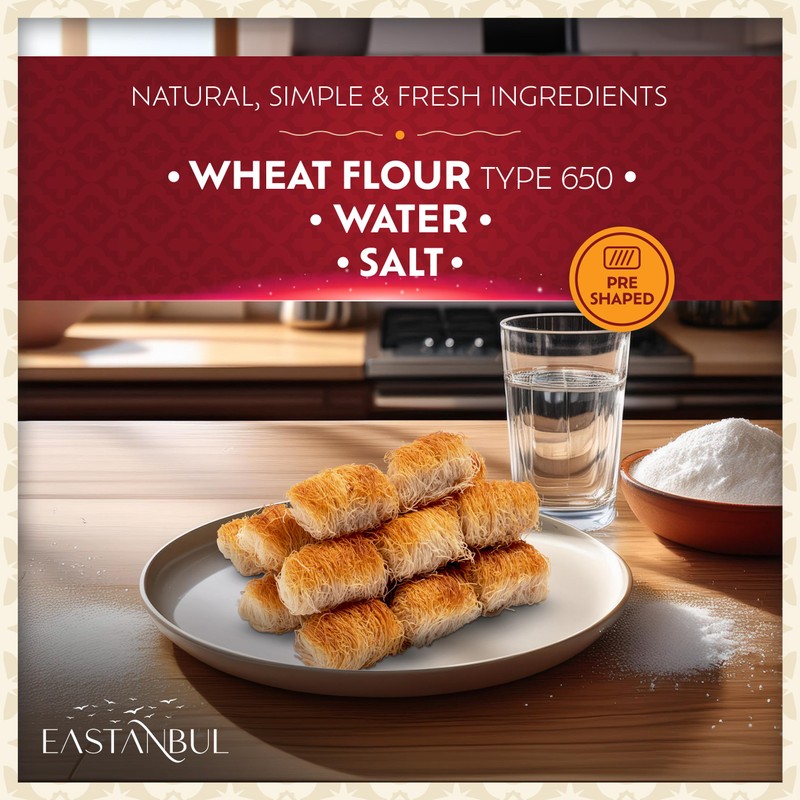 Eastanbul Kataifi Rolls Kataifi Shredded Fillo Dough (Syrup not included)