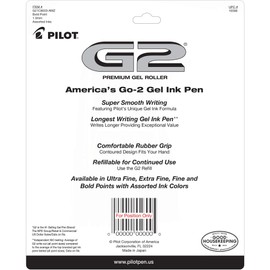 Pilot, G2 Premium Gel Roller Pens, Bold Point 1 mm, Pack of 8, Assorted Colors