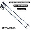 Zipline Blurr 16.0 Graphite Composite Downhill Ski Poles - Lightweight,