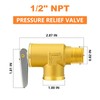 GASHER 1PCS Brass Temperature Pressure Relief Valve with 1/2" NPT