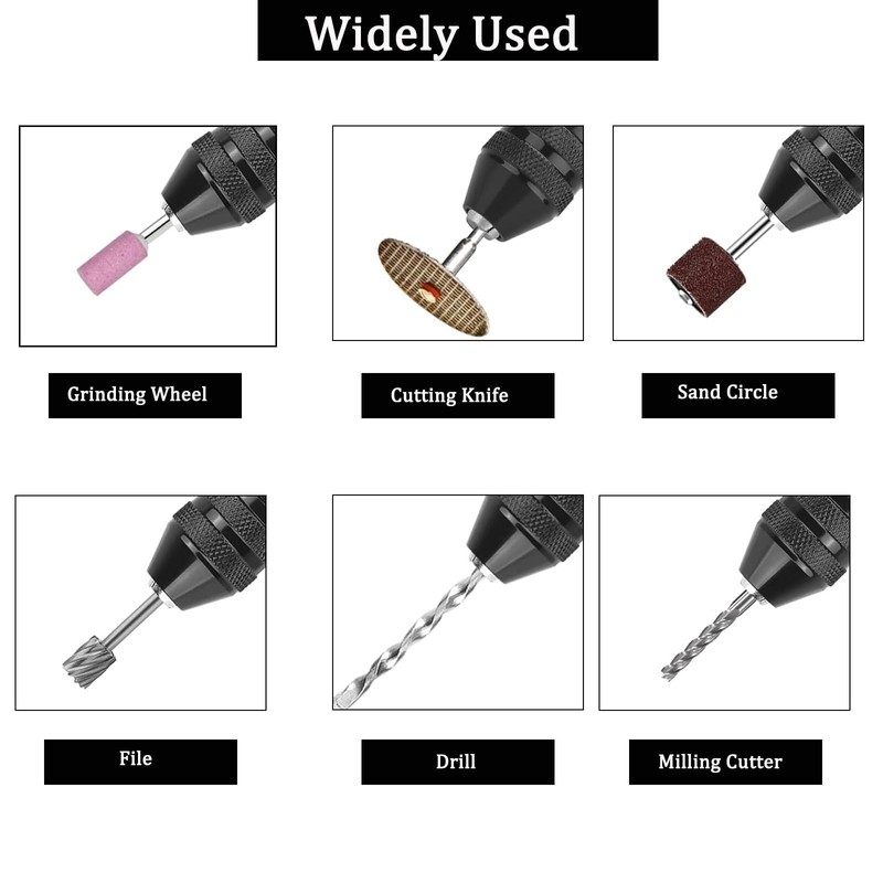 TOP-VIGOR 0.8-10mm Keyless Drill Chuck, 1/4 Inch Hex Shank Adapter,