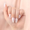 Pearl White 3D Press On Nails – Short Almond Glossy