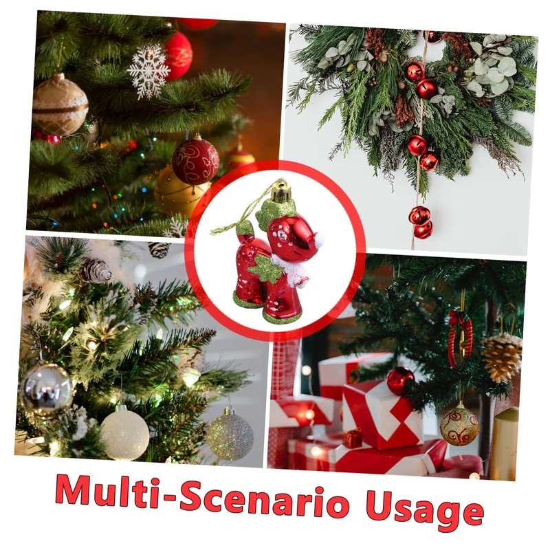 MAGICLULU 4pcs Xmas Tree Hanging Ornaments Christmas Themed Deer Decorations