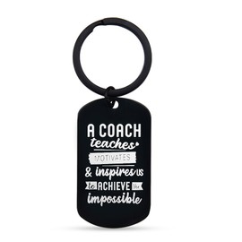 Baseball Coach Gifts for Women Men Softball Coach Birthday Thank You Gifts for Coach Black Cheer Keychain Gifts for Basketball Coach Christmas Appreciation Gifts for Instrustor Team Coach Key Ring