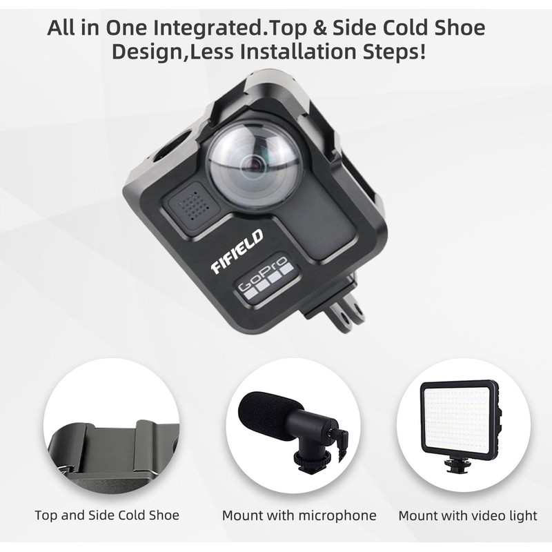 FIFIELD Housing Shell CNC Aluminum Alloy Protective Cage for GoPro