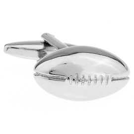 MRCUFF Football Pair Cufflinks in a Presentation Gift Box & Polishing Cloth