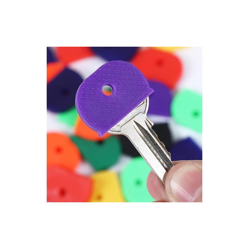 24Pcs Rubber Keycaps Silicone Key Identifier Caps Coloured Key Covers,Half