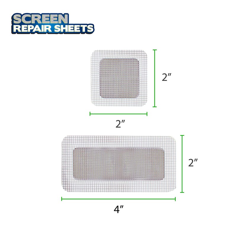 Self Adhesive Window and Door Screen Repair Sheets (Gray)