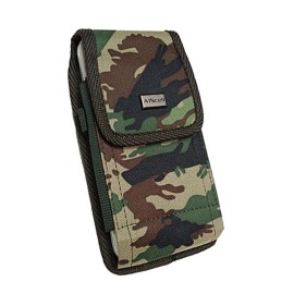 AISCELL For Sonim XP5plus XP5s XP5 Heavy Duty Holster Nylon Carry Case Metal Clip Pouch - Camo Nylon