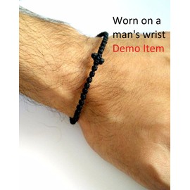 Handmade Christian Orthodox Komboskoini, Prayer Rope 33 Knots Black - 5608B