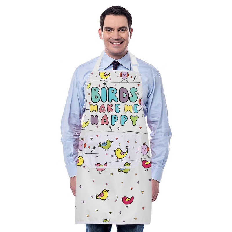 Bird Apron with Pockets Bird Gifts for Bird Lovers Bird