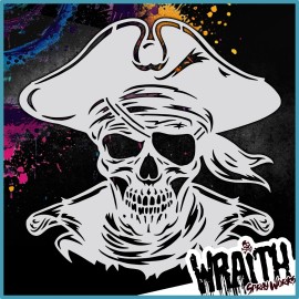 Wraith SprayWorks Pirate #2 - Reusable Airbrush Stencil Template