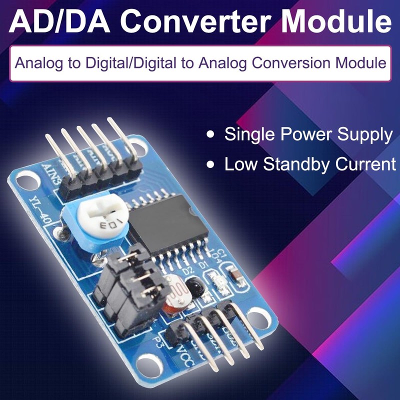 DAOKAI AD/DA Converter Module, PCF8591 Analog to Digital/Digital to Analog