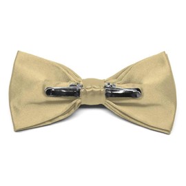 tiemart Men's Pre-Tied Clip-On Bow Tie (Sparkling Champagne)