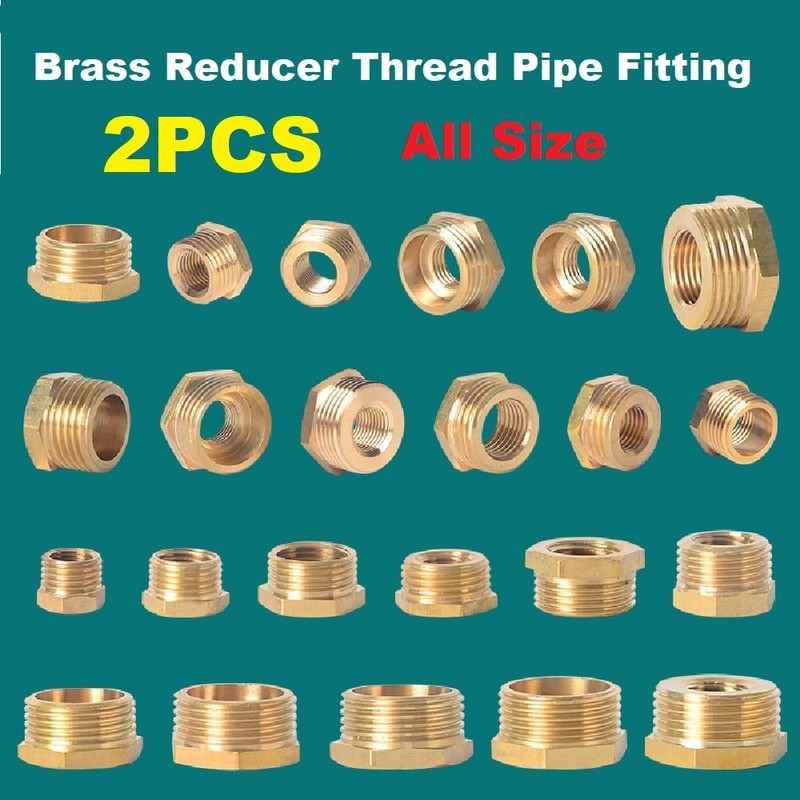 MiJunHD 2PCS Brass Reducer Connector | BSP Female Thread G