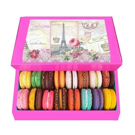 LeilaLove Macarons 25 Macarons from Paris to you with dozen flavor varieties beautifully gift wrapped ready for gifting