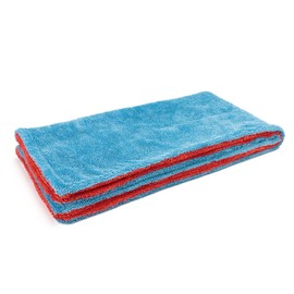 Autofiber Dreadnought Max Triple Layer Microfiber Car Drying Towel, Twist Pile, 1400GSM - 1 Pack, Blue/Red (20 inch x 40 inch)