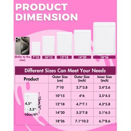 FireKylin 100 Pack Resealable Packaging Bags for Small Business Double-Sided Color Smell Proof Bags for Food Storage Flat Bags (White, 4" x 6")