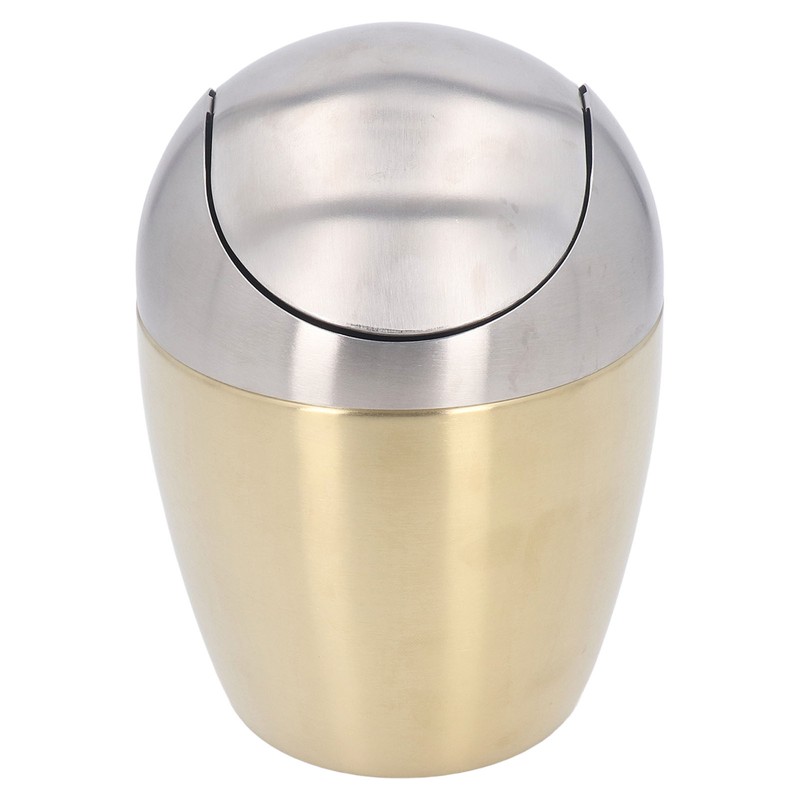 Desktop Small Trash Can Multipurpose 304 Stainless Steel Mini Trash
