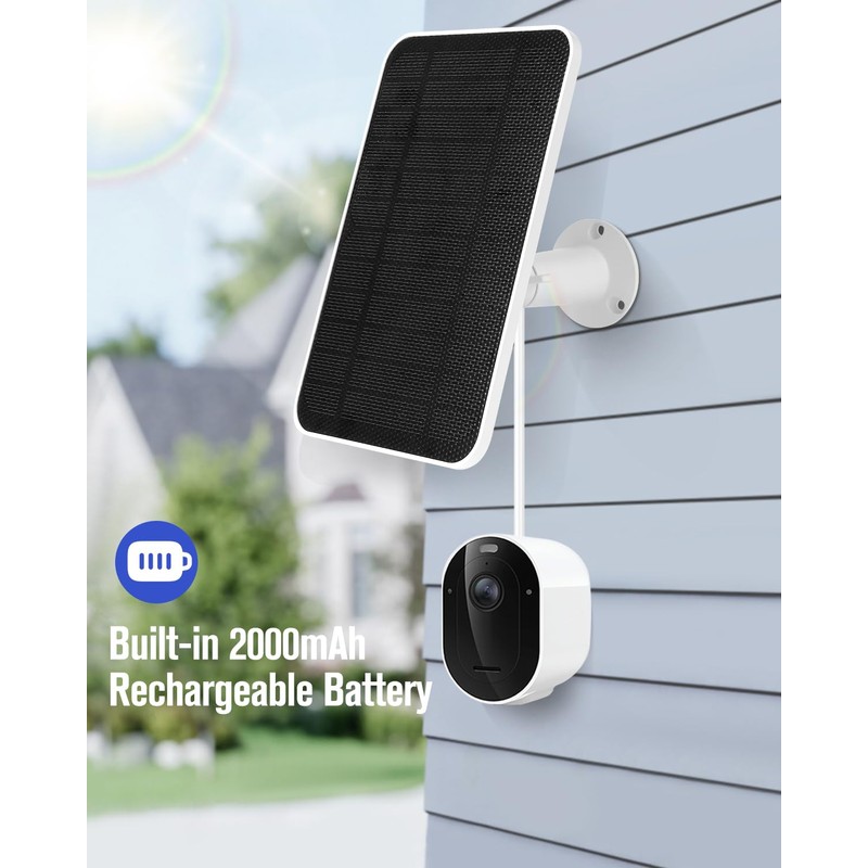 Solar Panel Charger Compatible with Arlo Pro 6/6 XL, Built-in