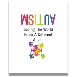 The World From A Different Angle | Autism Awareness Decor | Autism Classroom | Boho Rainbow Decor Classroom | Autism Sign | Autism Art Wall Decor Classroom | Autistic decorations - 8x10 unframed print