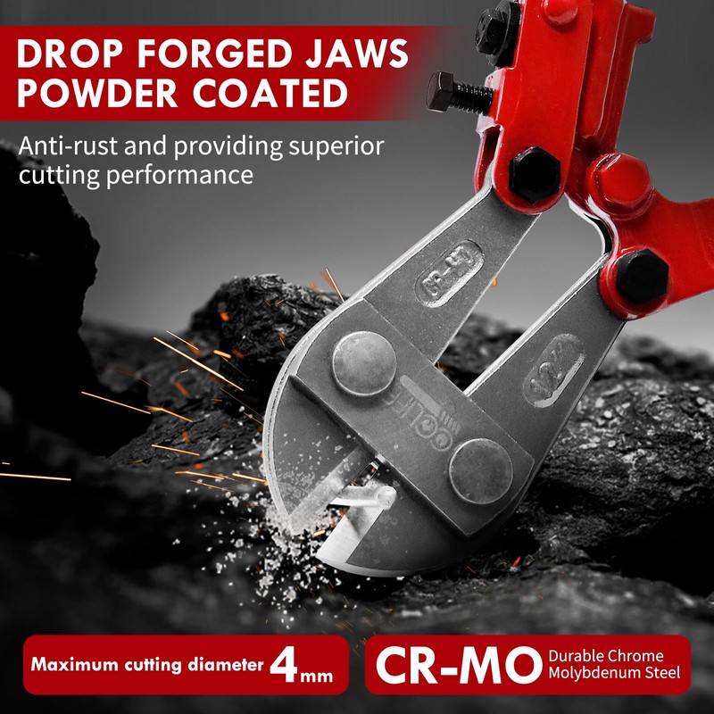 CCLIFE Bolt Cutter 300mm Cr-Mo Cutting Capacity 4mm Professional Bolt