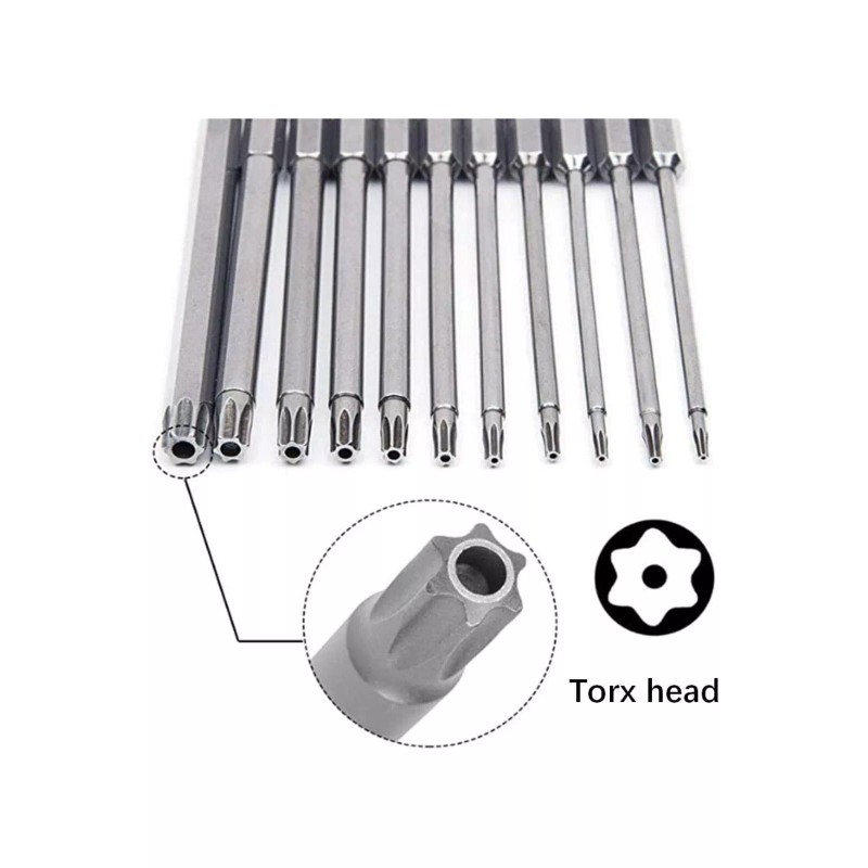 aiyun 11PC Torx Security Screwdriver Bit Set,3”/75mm for Shark Vacuum