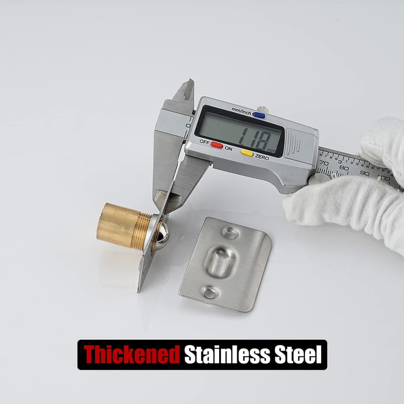 JQK Closet Door Ball Catch Hardware, Stainless Steel Catch Adjustable