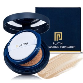 PLATINI Men's Cushion Foundation, For Beginners, No Convention, Blue Beard, Stains, Pores, Covers No Bald! Skin Care, UV Care, Multi-functional Foundation